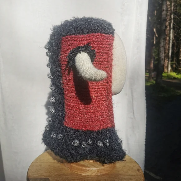 Knit Viking helmet handmade hat Peruvian trading company